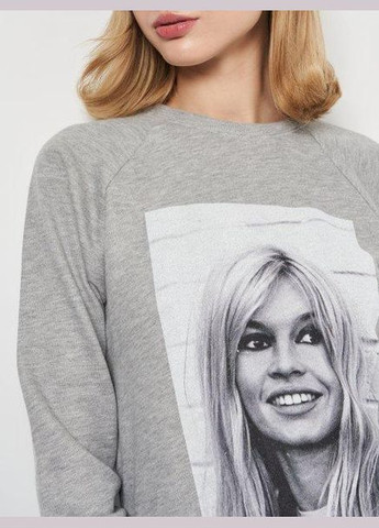 Сірий світшот демісезон,сірий з принтом, Brigitte Bardot (263692581)