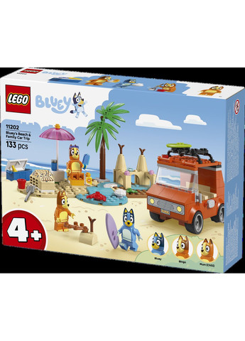 Лего Блуи Пляж и семейная поездка на автомобили Блуи Bluey 11202 Lego (372012588)