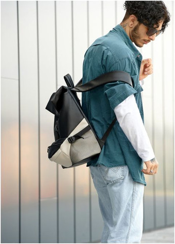 Чоловічий міський рюкзак з кишенями Чорний із сірим (5010311437) Sambag (361244964)