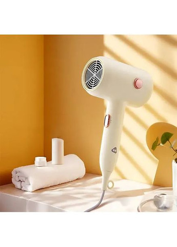Фен для волосся Hair Dryer Air 7 з потужним двигуном і функцією іонізації 1800 Вт Бежевий Enchen (362666666)