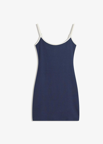 Темно-синее повседневный платье Bershka однотонное
