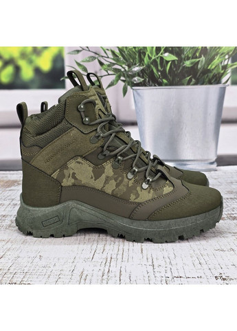 Хаки зимние ботинки мужские зимние хаки на меху Dago Style