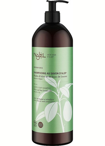 Шампунь на основі алеппського мила 2в1 для сухого волосся Aleppo Soap Shampoo 1000ml (577469-176253) Najel (368635531)