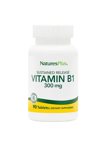 Вітаміни та мінерали Vitamin B1 300 mg, 90 таблеток Natures Plus (293338229)