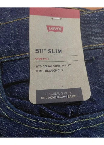 Синие демисезонные слим джинсы 511 Slim Levi's