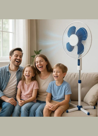 Вентилятор підлоговий FS40-5 із трьома режимами швидкості синій (2104618618) No Brand (351363077)