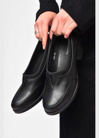 Let's Shop Туфлі жіночі чорного кольору лофери чорний з штучна шкіра, україна — демісезон (330223438)