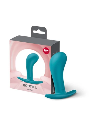Анальна пробка з тонким бірюзовим обмежувачем BOOTIE розмір L Fun Factory (388222090)