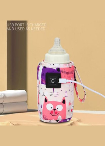 Подогреватель для бутылочки портативный, термоупаковка №5 Котик розовый BabyOno (280941670)