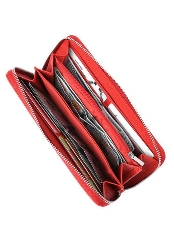 Женский кошелек из натуральной кожи с монетницей 18417 (ST45-2) на молнии Красный st leather (306881315)