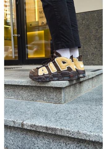 Коричневі літні кросівки nike uptempo brown найк аптемпо коричневі No Brand