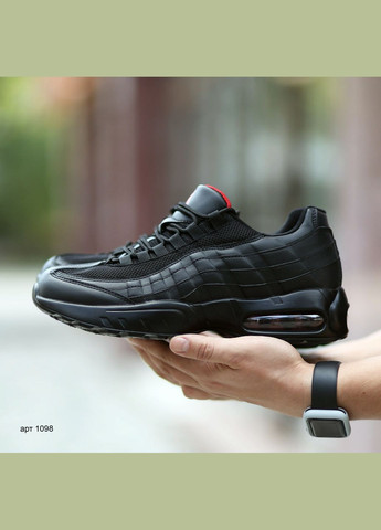 Черные демисезонные кроссовки мужские maxi95 black red Stilli Air Max 95