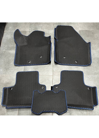 Килимки з бортиками в салон з 3Д лапою для Volvo / Вольво ХЦ90 2002-2014, Чорний Eva XC90 (360615427)