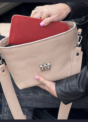 Женская кожаная сумка Лора Беж Dekey (332055293)