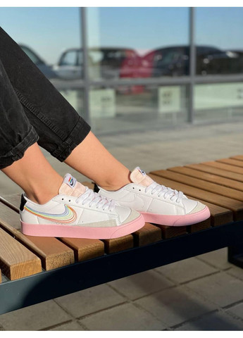 Белые демисезонные кроссовки мужские nike blazer low 77 vintage betrue найк блейзер No Brand