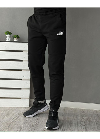 Чоловічий демісезонний спортивний костюм чорний худі + штани (двонитка) No Brand (370022043)