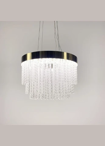 Изысканная подвесная LED люстра в латунном корпусе Ø 40 см LineF (397592142)