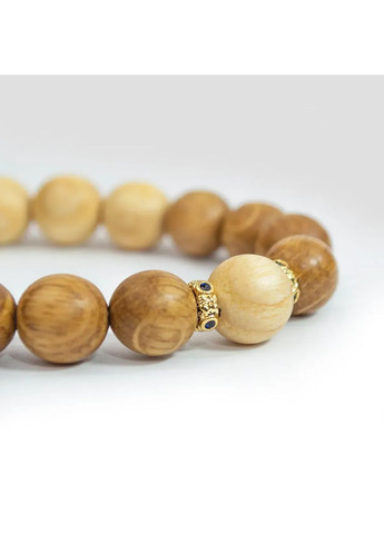 Браслет Інь-Янь із деревини Дуба та світлого Ясеня на зап'ястя 19 см Treelure (372474638)