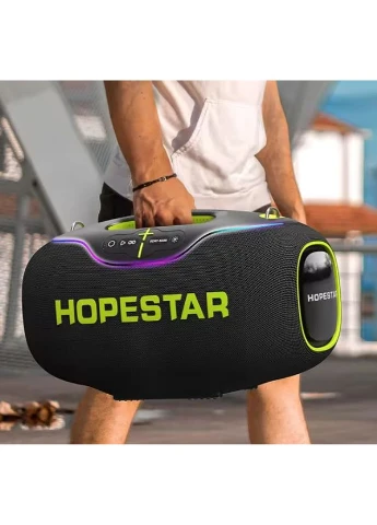Портативна bluetooth-колонка A80 чорний Hopestar (389483960)