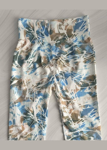 Комбинированные женские спортивные леггинсы (лосины) тай-дай для фитнеса и йоги No Brand