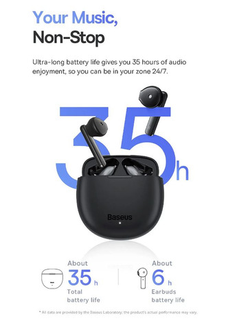 Беспроводные наушники Bowie W2i TWS Белые Baseus (300524104)