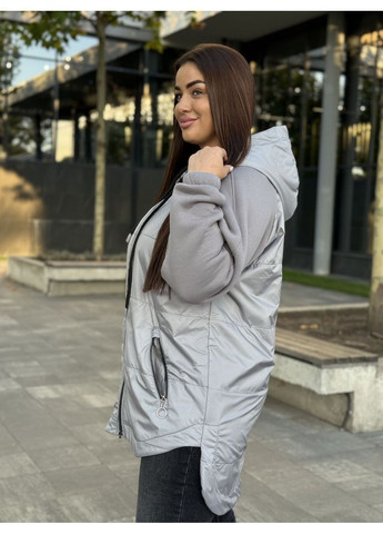 Світло-сіра демісезонна жіноча куртка - кардиган Avanti
