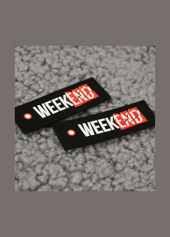 Нашивка "Weekend" чорного кольору (6972) No Brand (335810927)