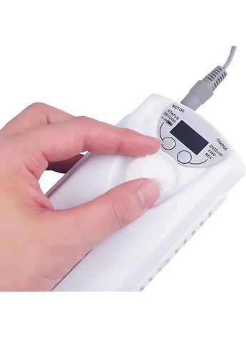 Фрезер для маникюра с регулировкой скорости дисплеем подставкой сменными насадками 45 Вт 35000 об/мин (479828-Prob) Белый Unbranded (324556950)