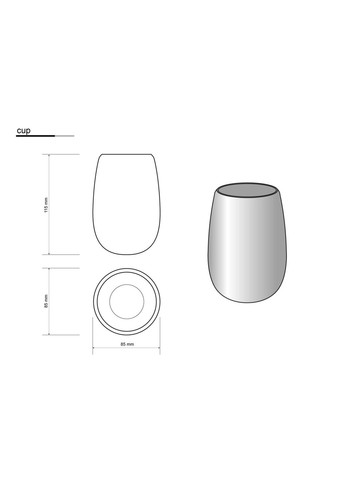 Склянка біла Trento Chiaro Trento Design Studio (322252165)