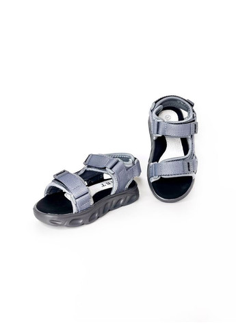 Серые босоножки с подсветкой 21 г 13,2 см серый артикул б820 BBT