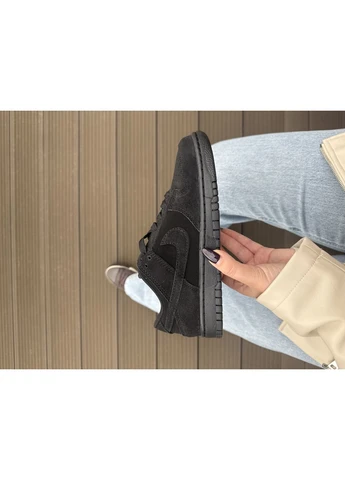 Черные летние кроссовки nike sb dunk total black найк сб данк No Brand