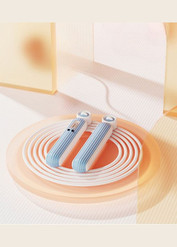 Скакалка з електронним дисплеєм на підшипниках, 2,8 м, колір блакитний H&H (315344743)