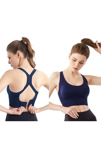 Топ спортивний жіночий на застібці 18809 M темно-синій Fashion (338812118)