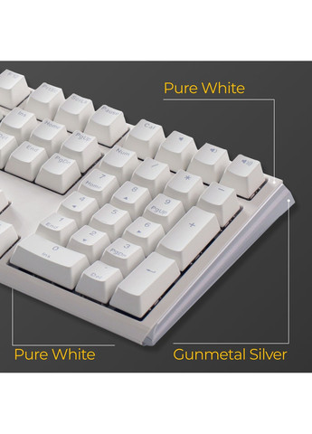 Клавиатура One 3 Cherry MX Red RGB RU USB White (DKON2108ST-RUAPXPWWWSC1) Ducky (363834140)