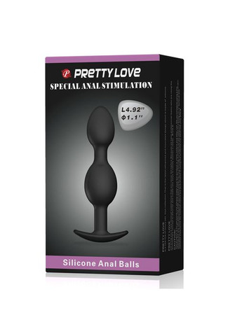 Анальна пробка — Pretty Love Special Anal Stimulation Anal Balls 4.92" Black Drive LyBaile (322185837)