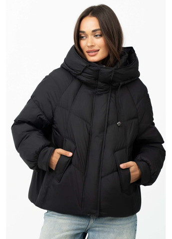 Чорна зимня зимова куртка оверсайз Fodarlloy