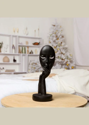 Статуетка декоративна MVM MY HOME Маска Чорна (DH-ST-03 BLACK) МВМ (365280845)