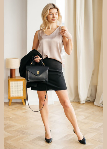 Жіноча майка «Raven Flow» з подвійного шовку Lana Bryk — 322237847