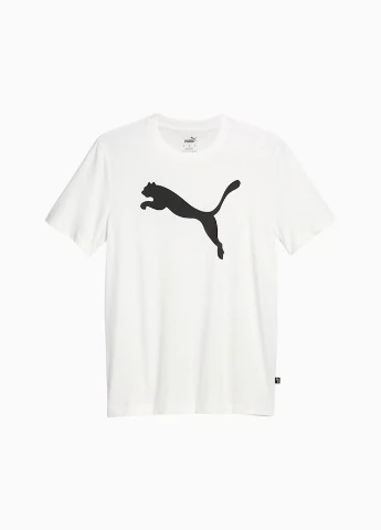Біла футболка essentials big cat Puma