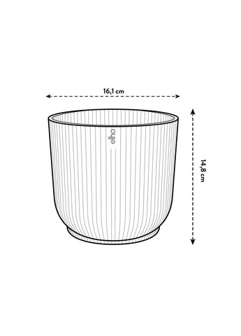 Вазон vibes fold round 16*15см, белый (A014702) Elho (315149940)