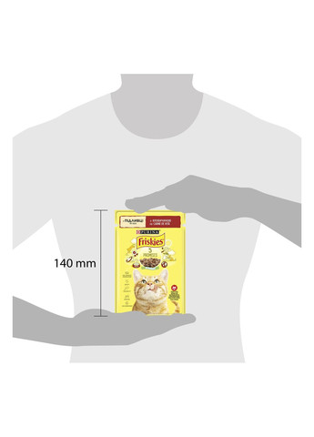 Влажный корм FRISKIES для взрослых кошек, кусочки в соусе, с говядиной, 85 г Purina Friskies (330007604)