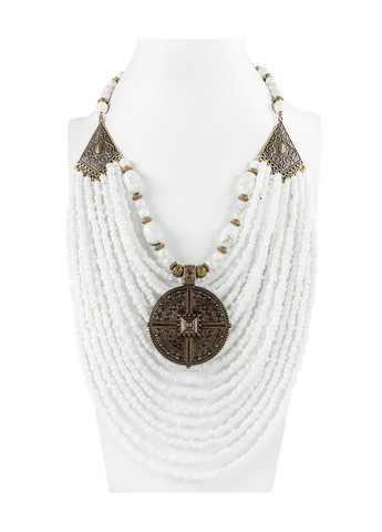 Намисто "Українська перлина" Кахолонг, бісер Fursa fashion (370646646)