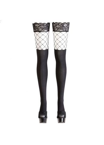 Сексуальні панчохи чорного кольору "stay-ups 2-in-1" Cottelli Collection (299484933)
