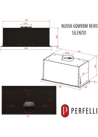 Витяжка NUOVA 6QWRBM NERO SILENZIO PERFELLI (399517646)