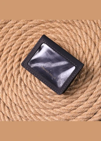 Отличная обложка на автодокументы в винтажной коже Сердце 16708 Черная Grande Pelle (341259130)