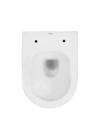Подвесной унитаз Harz WHI493736 RIMLESS безободковый с сиденьем Slim Duroplast / Soft-close / Quick Kroner (394220037)