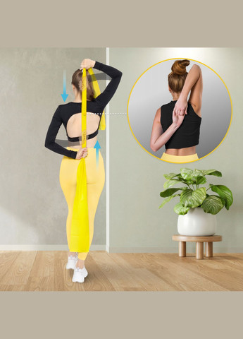 Лента-эспандер для спорта и реабилитации Flat Band 200 х 15 см 1-2 кг Yellow (P-5907222931639) 4FIZJO (301733339)