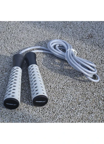 Скакалка 4206 Jump Rope PRO+ Сіро-чорна (2,75m.) PowerPlay (395014001)