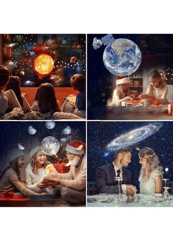 Проектор зоряного неба на 13 картриджів галактик на 360° No Brand (360544755)