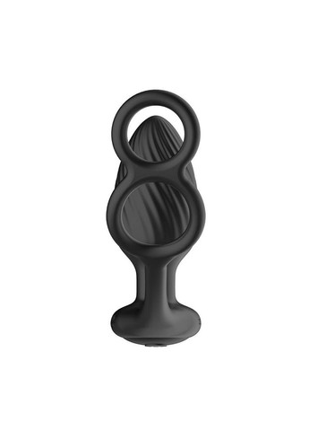 Анальна вібропробка Tornado Cock and Ball Ring обертання+вібрація, рекційне кільце, пульт Nexus (331345445)